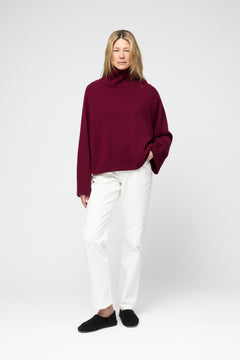 Cape Cod Turtleneck Sweater - Burgundy