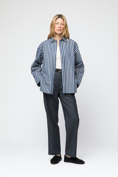 Coastal Shirt - Dark Navy Pinstripe