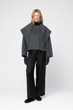 Double Cocoon Jacket - Charcoal