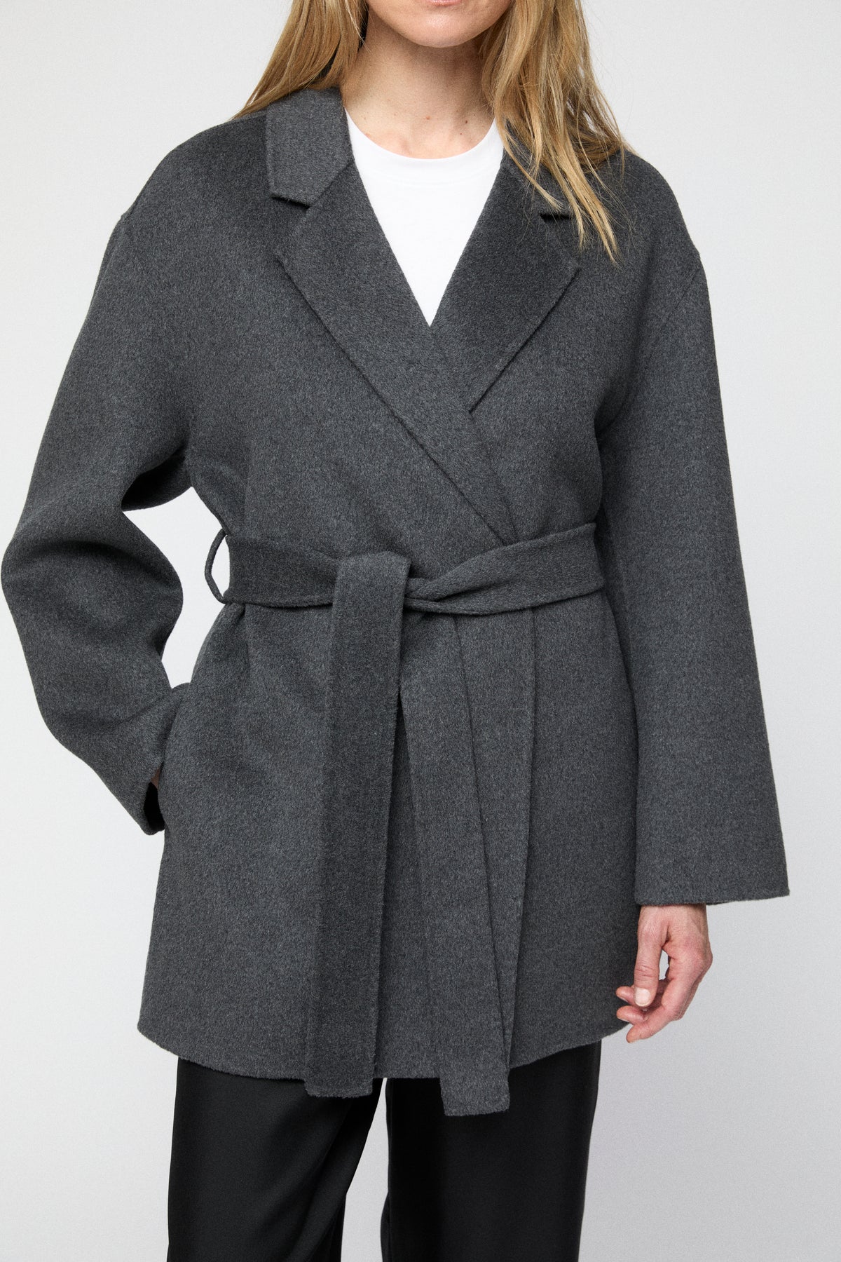 Double Wrap Jacket - Charcoal