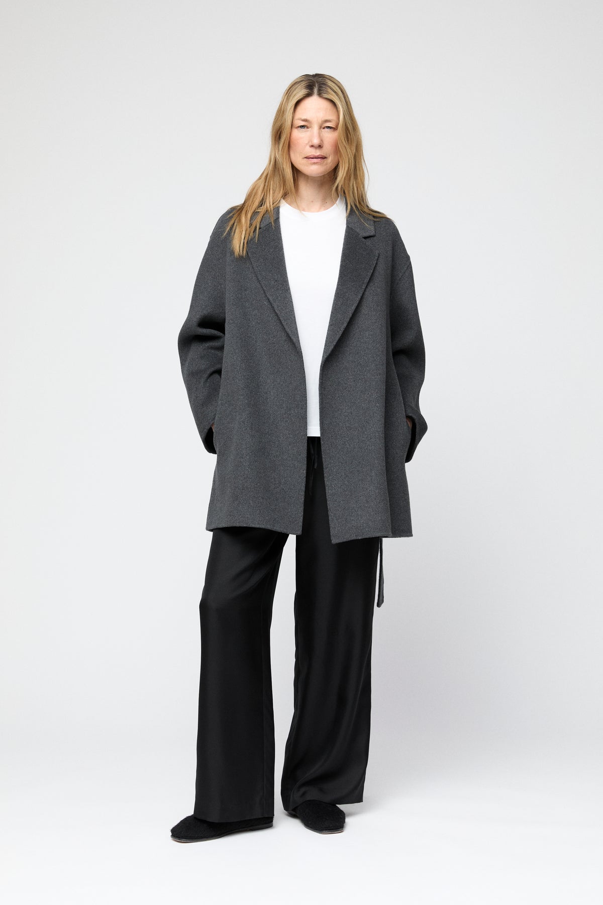Double Wrap Jacket - Charcoal