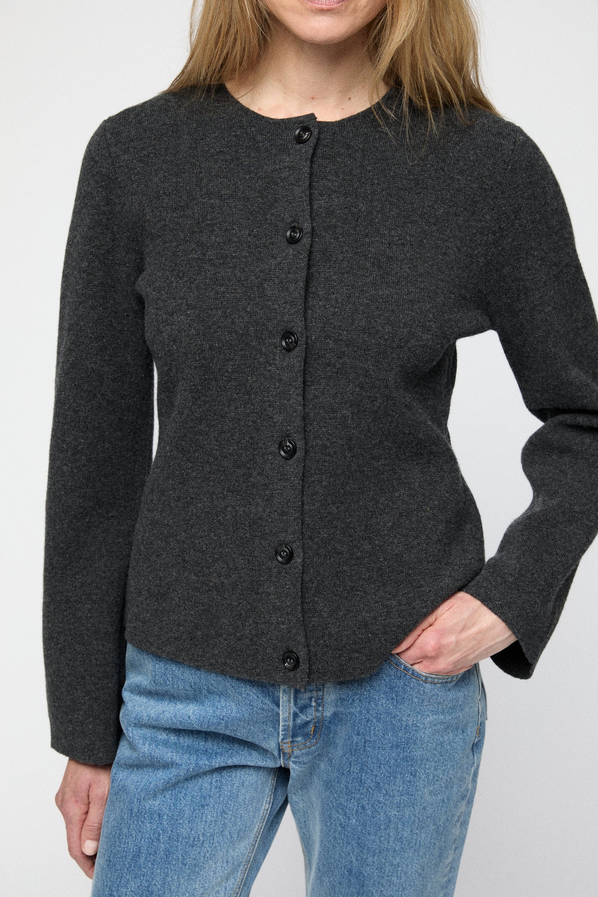 Milano Knit Wool Blazer - Graphite
