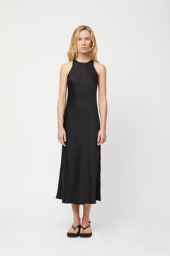 Bias Cut Spark Dress - Jet Black