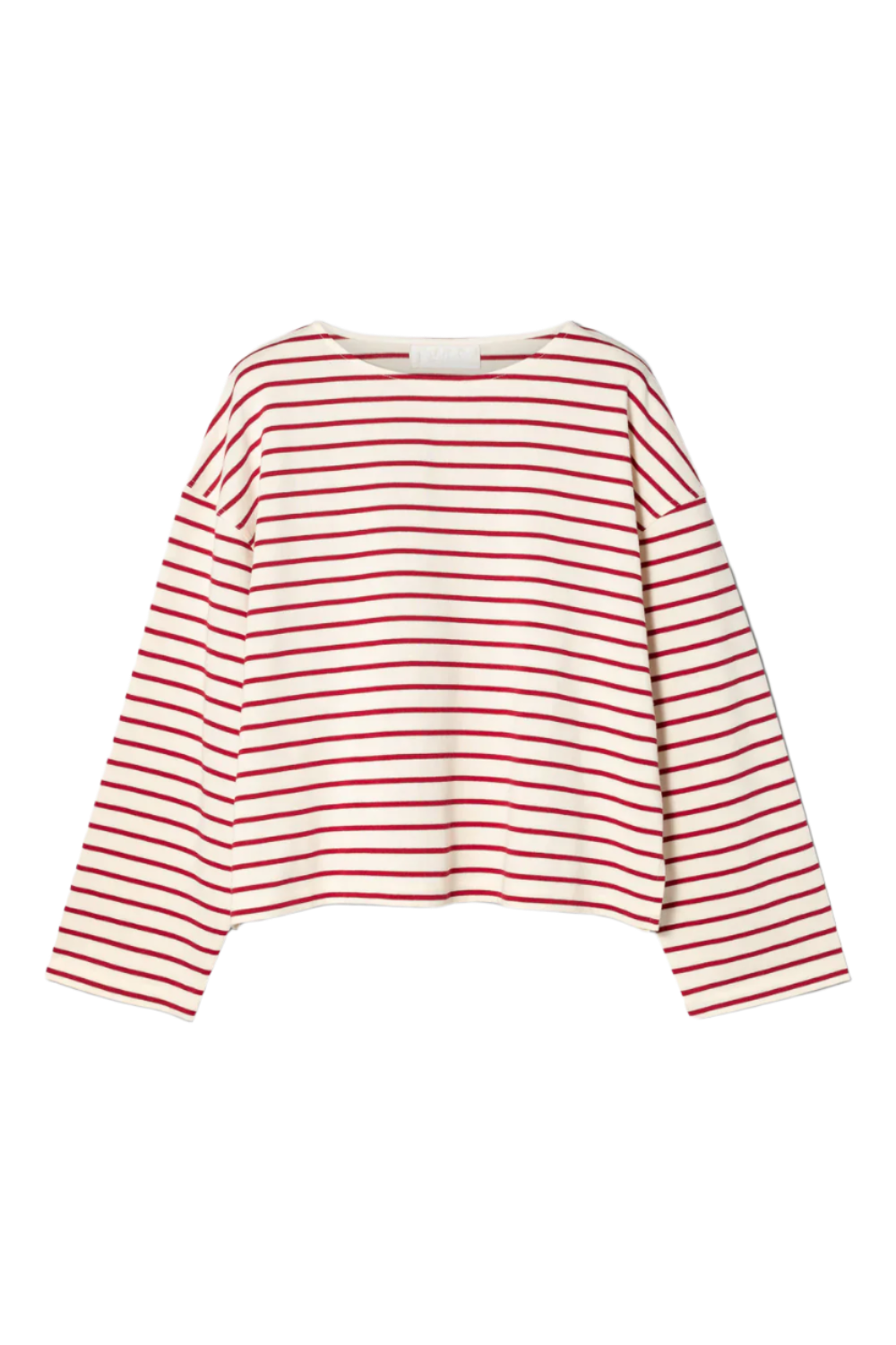 Breton Boatneck Longsleeve - Cream Winetasting Stripe
