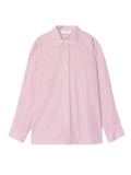 Coastal Shirt - White Red Pinstripe