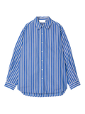 Poplin Workwear Shirt - Cobalt Blue Stripe