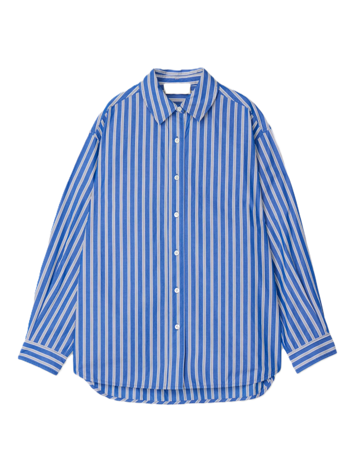 Poplin Workwear Shirt - Cobalt Blue Stripe