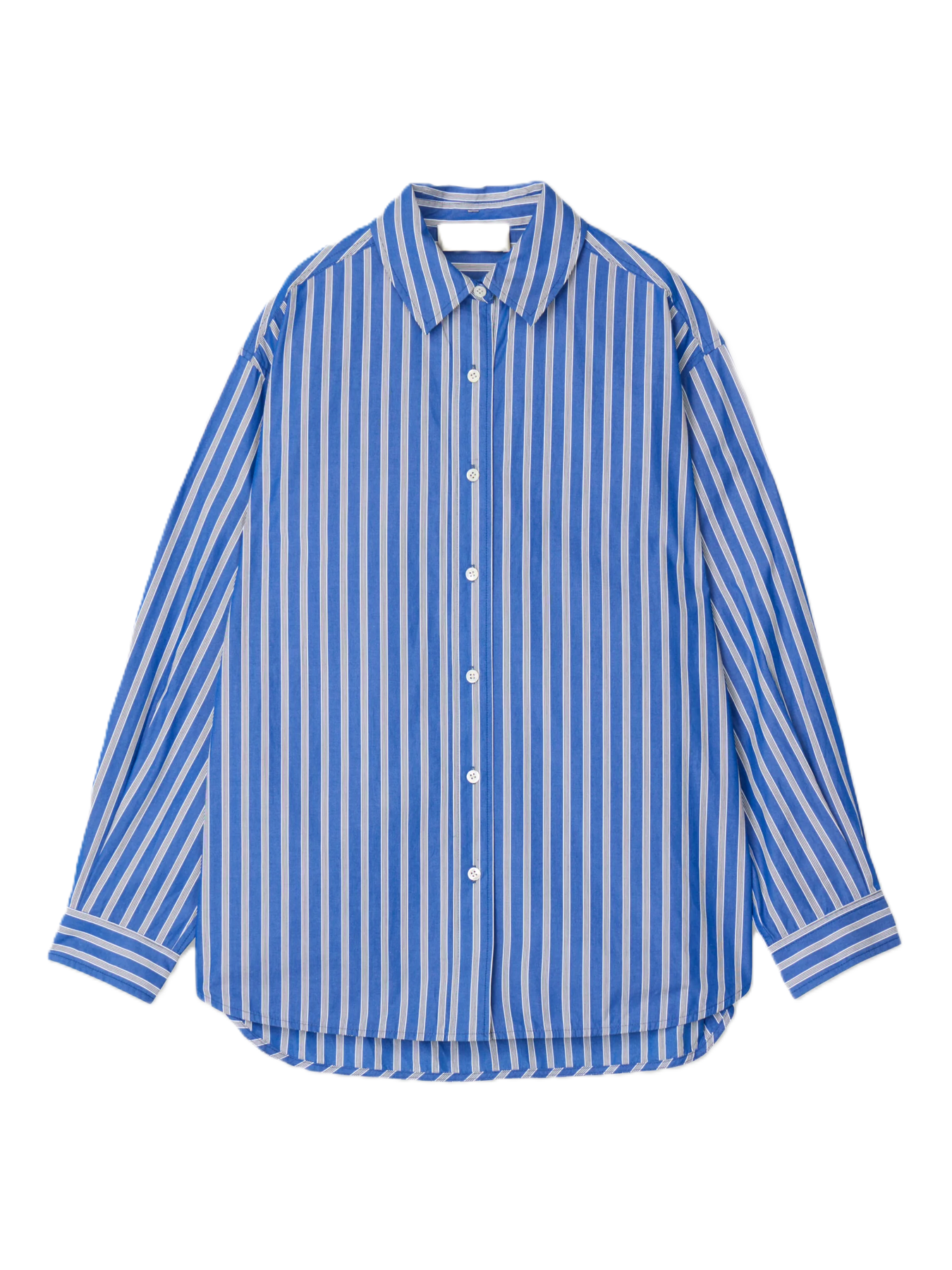 Poplin Workwear Shirt - Cobalt Blue Stripe