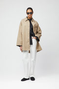 Marine Oversized Trench Coat - Khaki