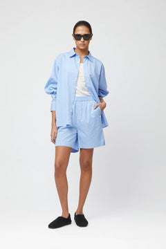 Coastal Shirt - Blue White Double Pinstripe