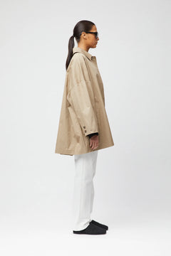 Marine Oversized Trench Coat - Khaki