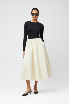 Vivienne Midi Skirt - Panna Cotta