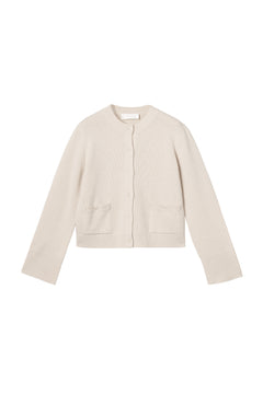 Structured Wool Cardigan - Buttermilk