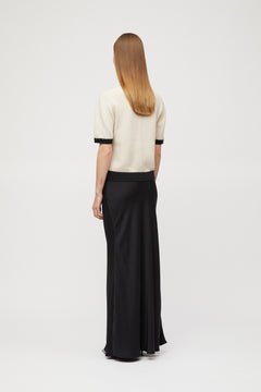 Toulouse Cardigan Tee - Buttermilk Black