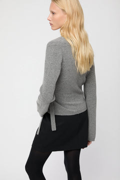 Ballet Wrap Cardigan - Mid Grey