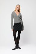 Ballet Wrap Cardigan - Mid Grey