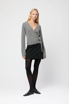 Ballet Wrap Cardigan - Mid Grey