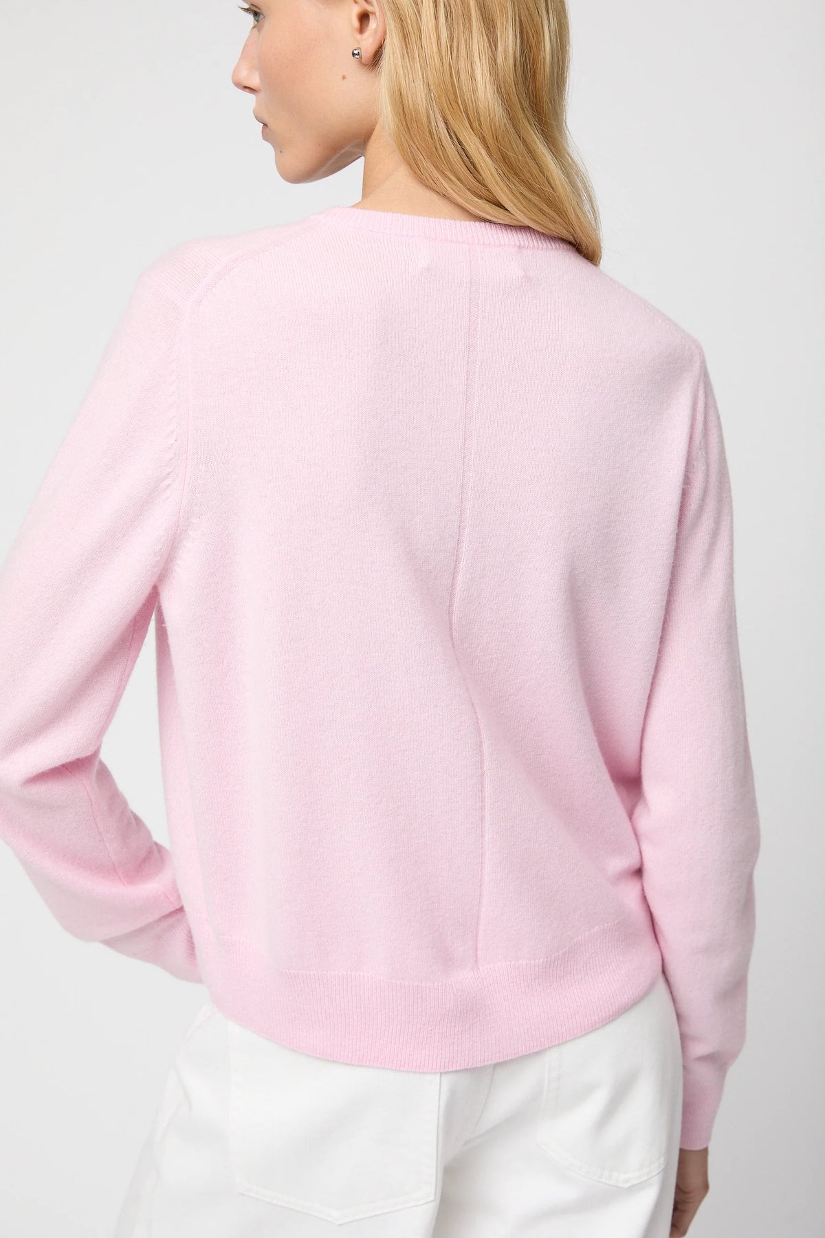 Classic Wool Cardigan - Ballet Pink