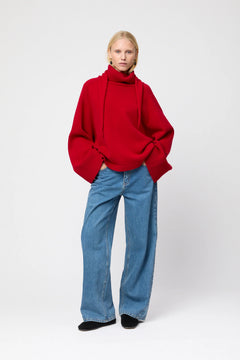 Issa Turtleneck Sweater - Crimson