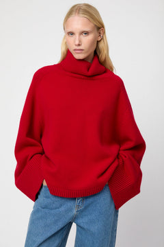 Issa Turtleneck Sweater - Crimson