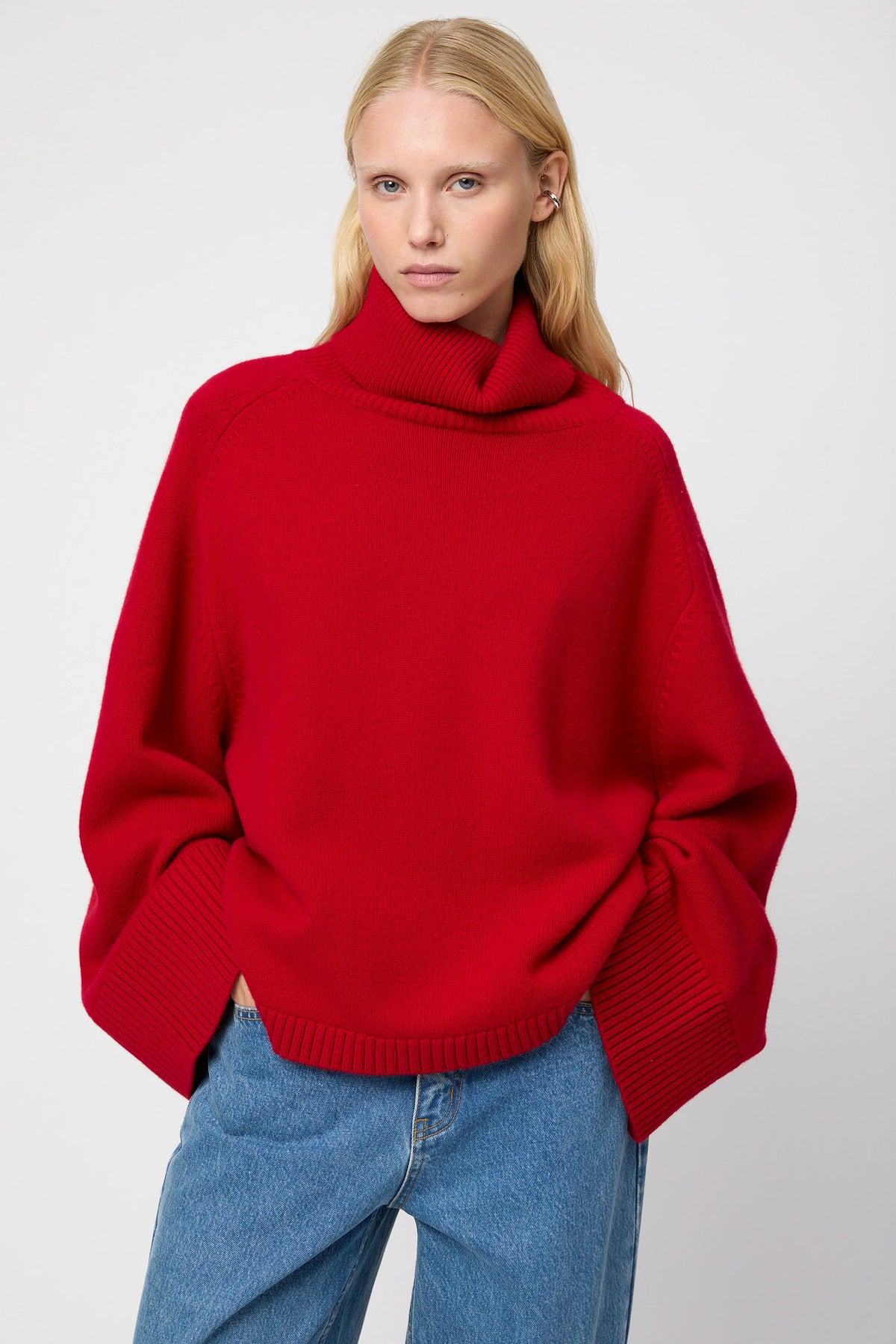 Issa Turtleneck Sweater - Crimson