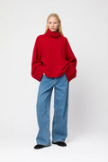 Issa Turtleneck Sweater - Crimson