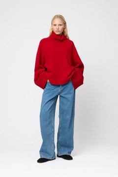 Issa Turtleneck Sweater - Crimson