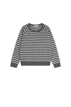 Fiona Stripe - Dk Grey/Offwhite