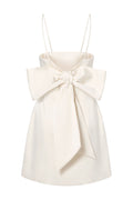 Florinna Slip Bow Mini Dress - Vanilla