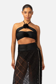 Flower Swimsuit - Black