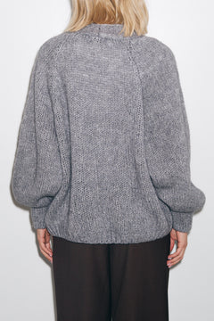 Fora Knit Cardigan - Dark Grey Melange
