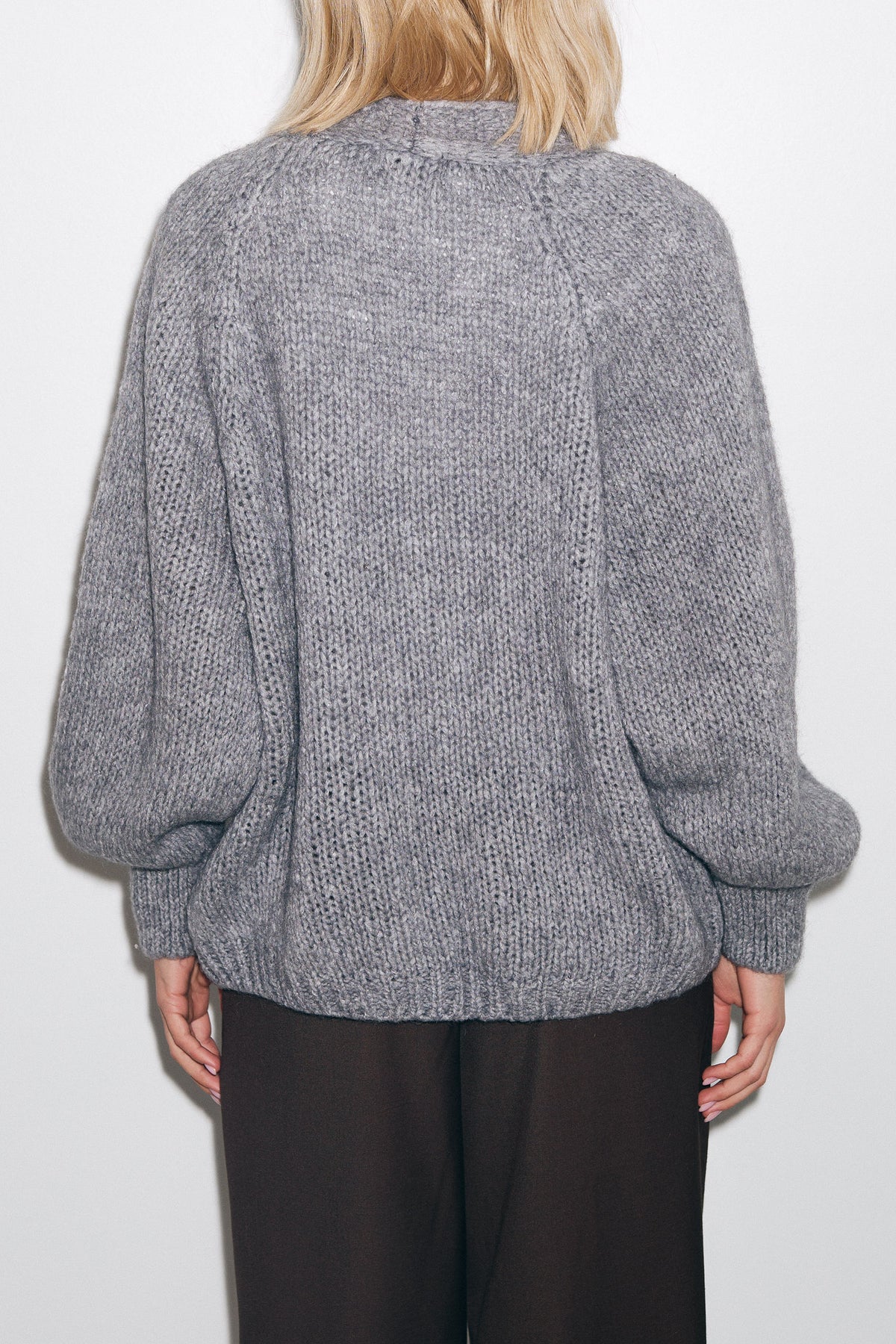 Fora Knit Cardigan - Dark Grey Melange