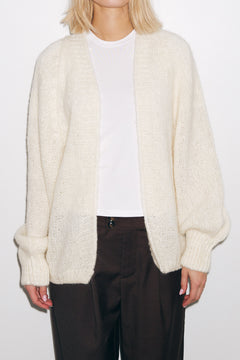 Fora Knit Cardigan - White