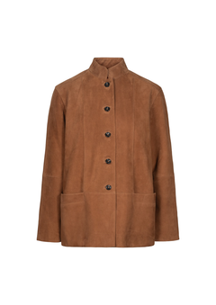 Lauren Leather Jacket - Camel Suede