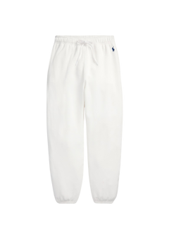 Fleece Drawstring Tracksuit Bottoms - White