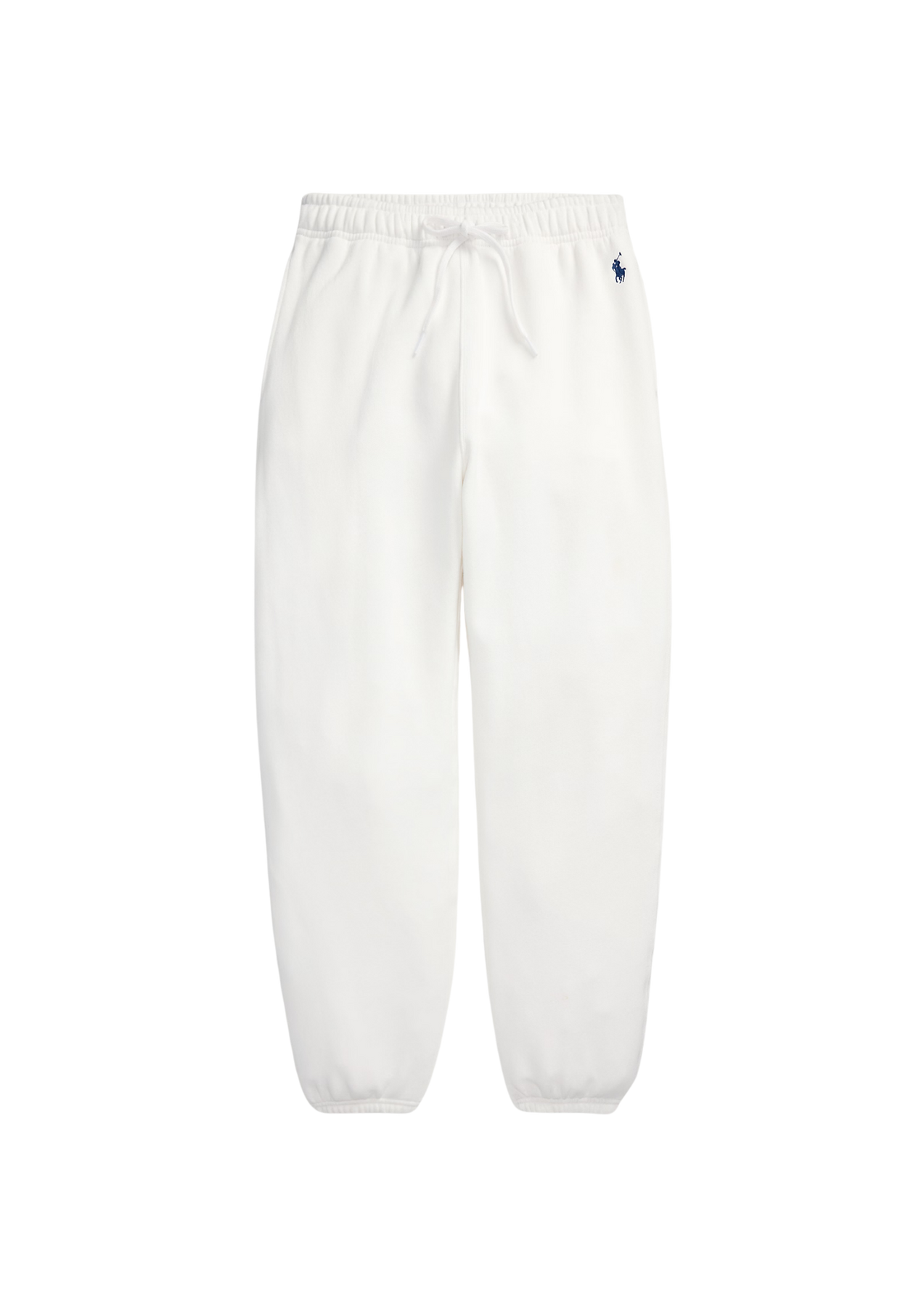 Fleece Drawstring Tracksuit Bottoms - White