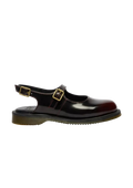 Madaline Mary Jane Rub Off Leather Sling Back Shoes - Cherry Red Arcadia