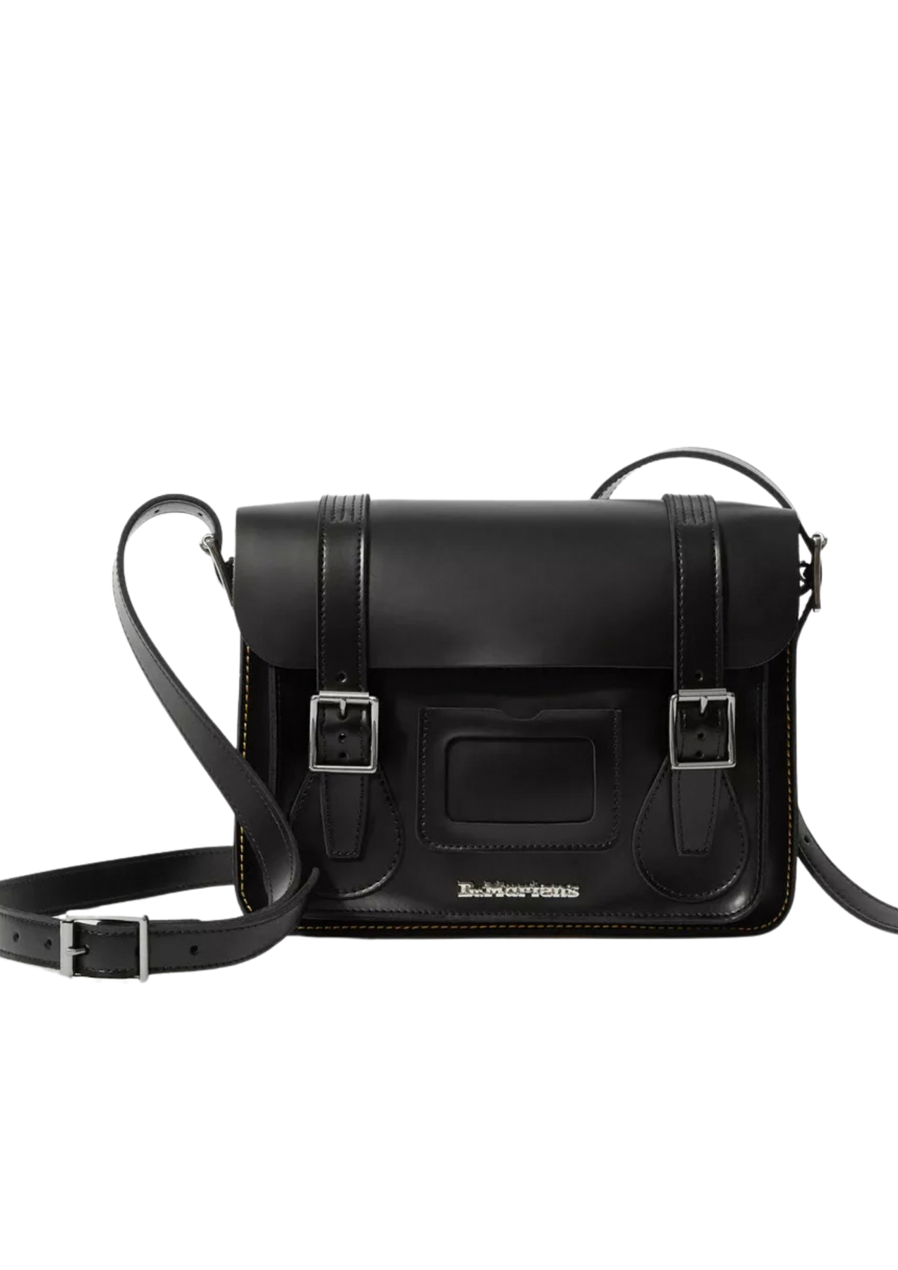 11 Inch Kiev Smooth Leather Satchel - Black