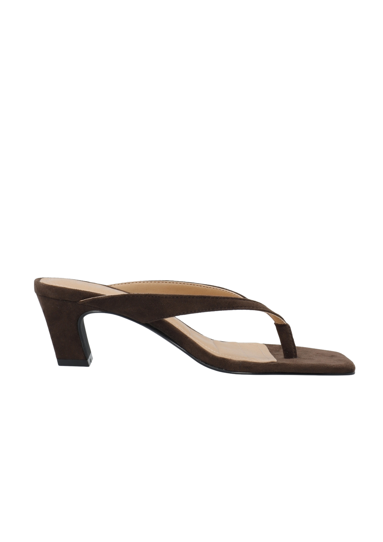 Biaspice Toe Post Faux Suede - Brown