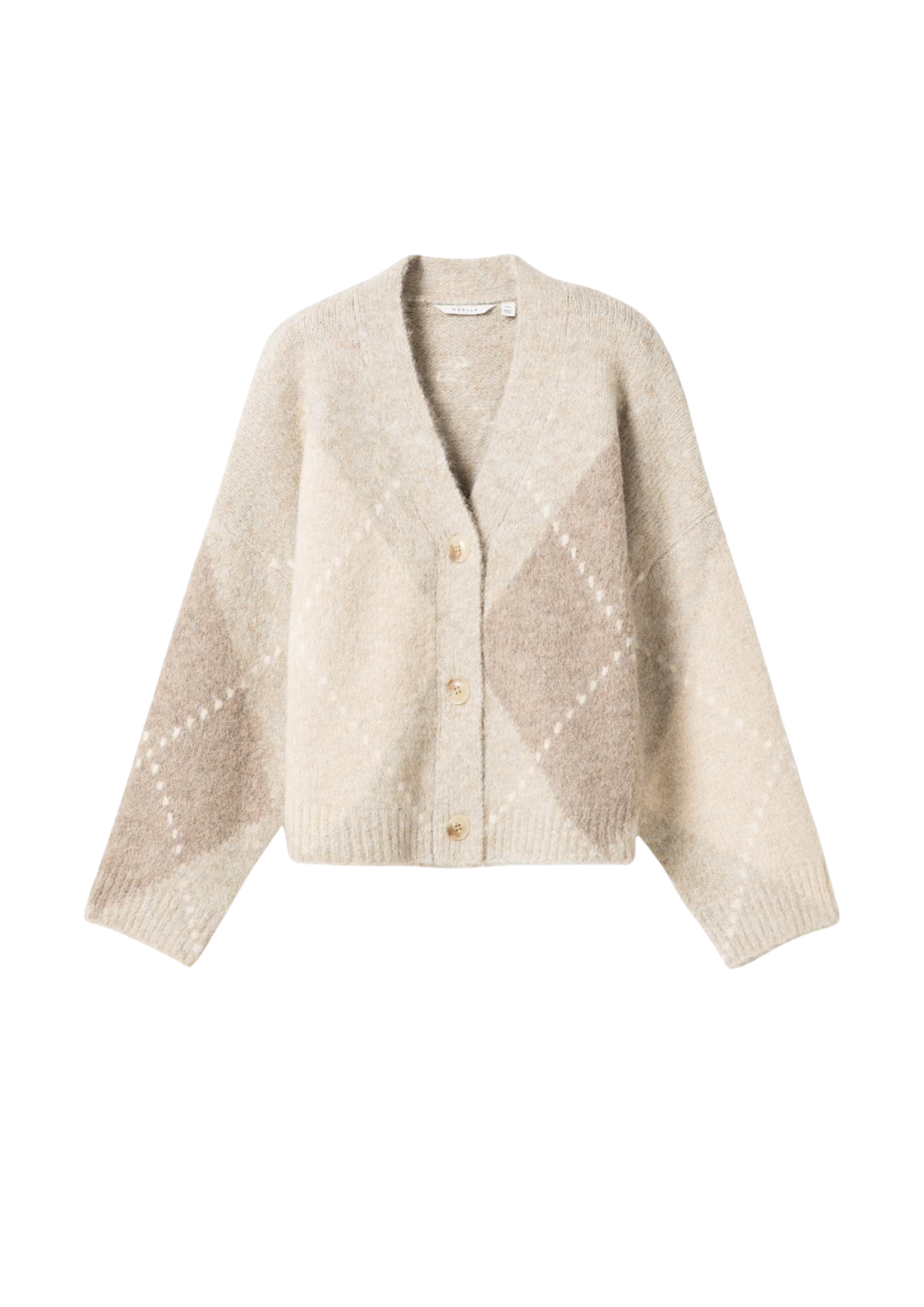 N-Laiana Knit Cardigan - Beige Mix