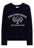 Deuce Chenille Sweater - Navy Blue