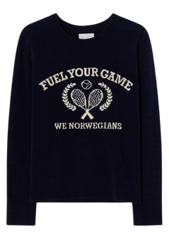 Deuce Chenille Sweater - Navy Blue