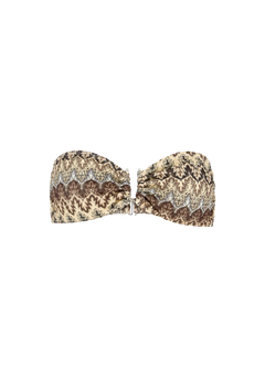 Amber Bandeau Bikini Top - Mocha Brown