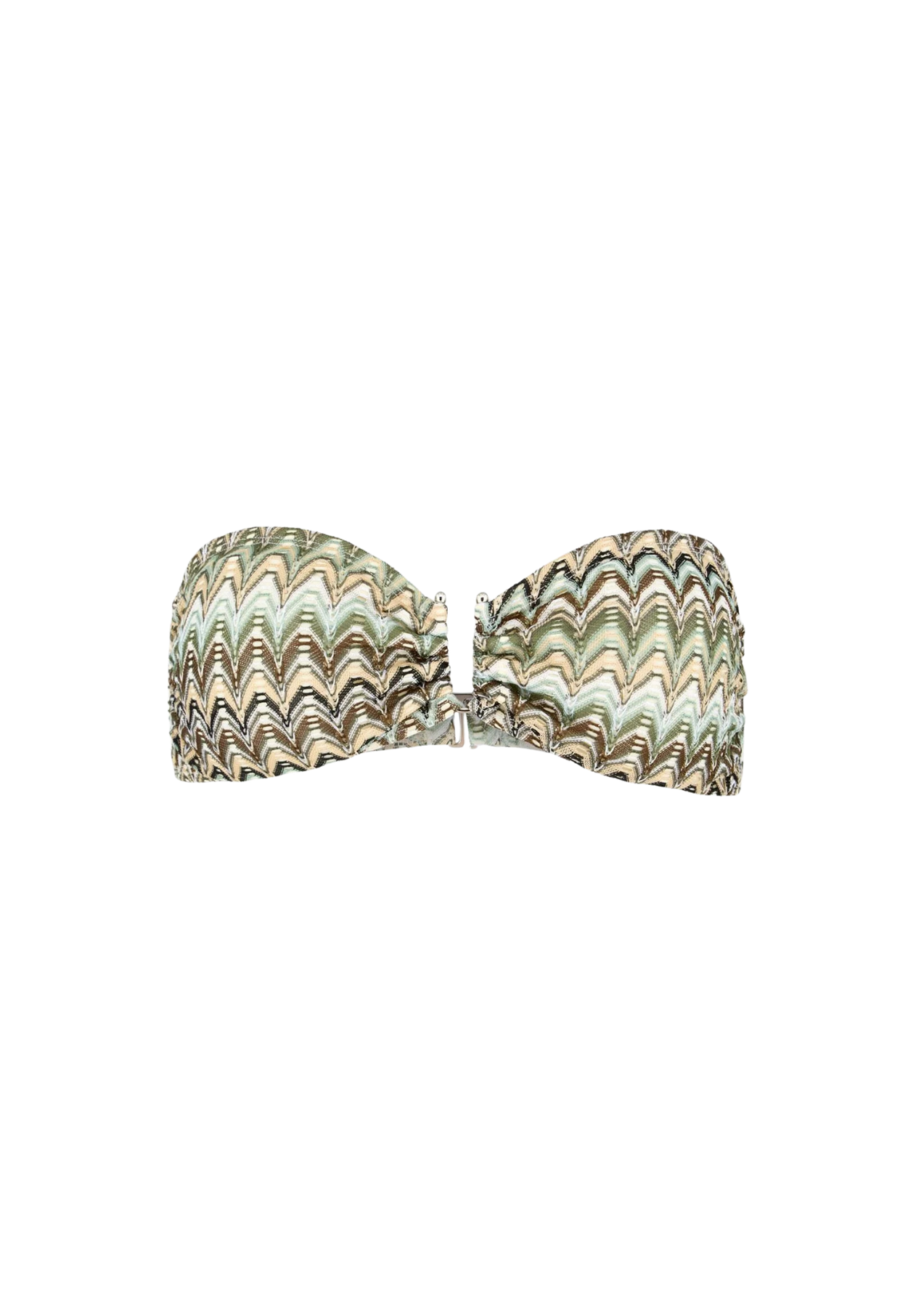 Amber Bandeau Bikini Top - Beetle Green