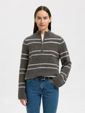 Lulu Ls Knit Half Zip - Medium Grey Melange Lgm