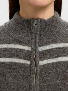 Lulu Ls Knit Half Zip - Medium Grey Melange Lgm