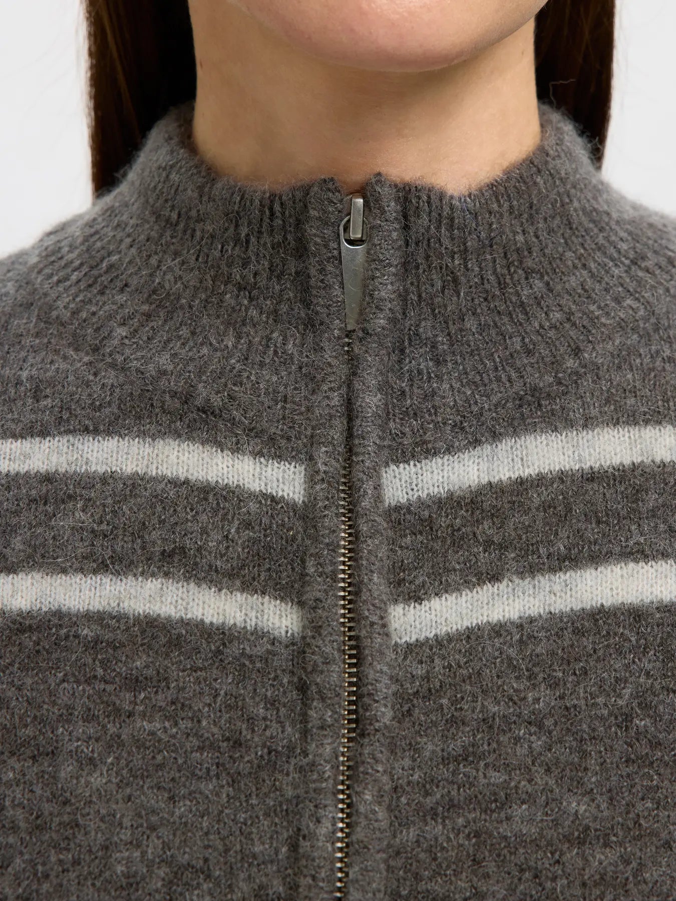 Lulu Ls Knit Half Zip - Medium Grey Melange Lgm
