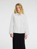 Dahlia Ls Broderi Shirt Noos - Bright White