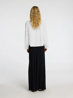 Dahlia Ls Broderi Shirt Noos - Bright White