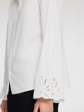 Dahlia Ls Broderi Shirt Noos - Bright White